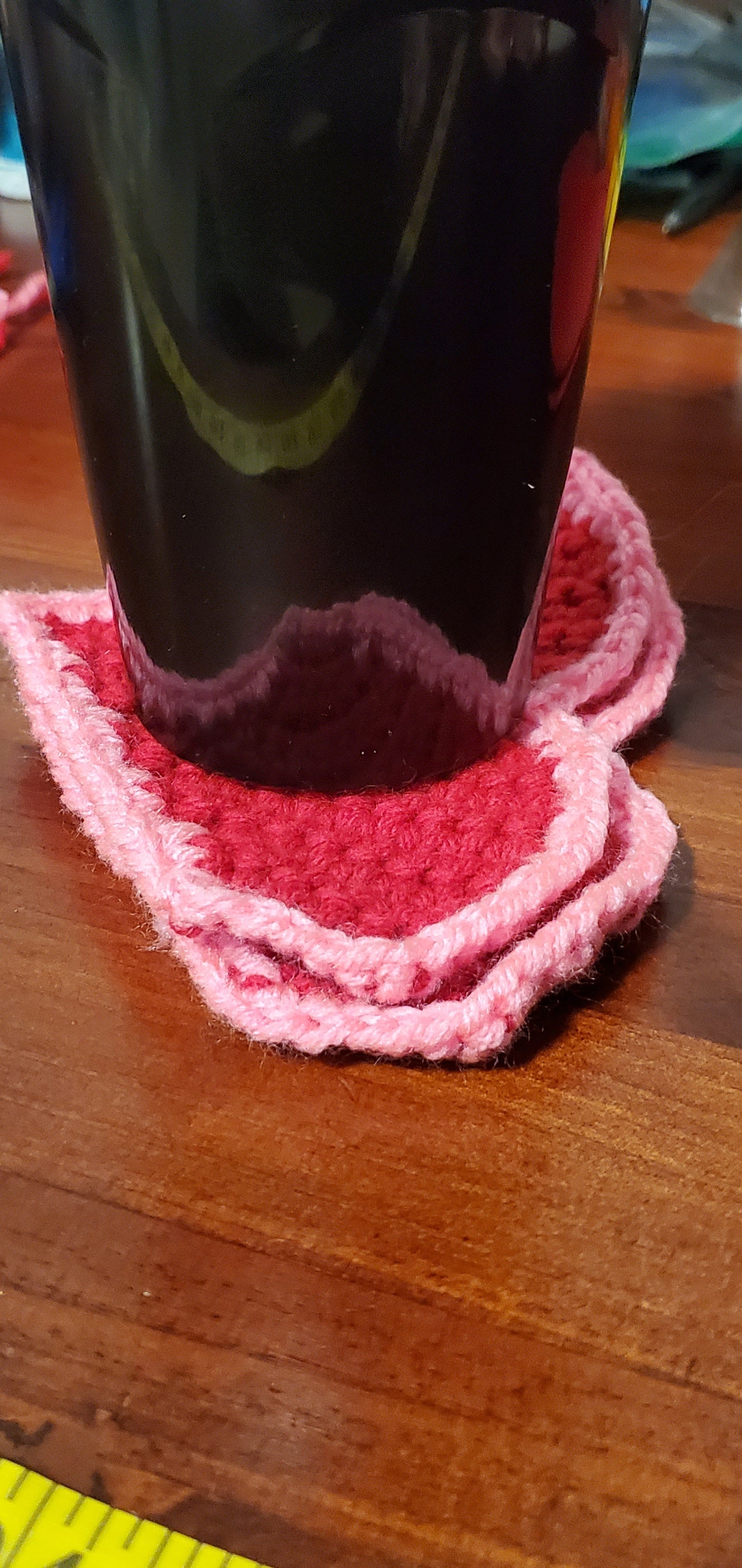 Crochet Heart Coasters