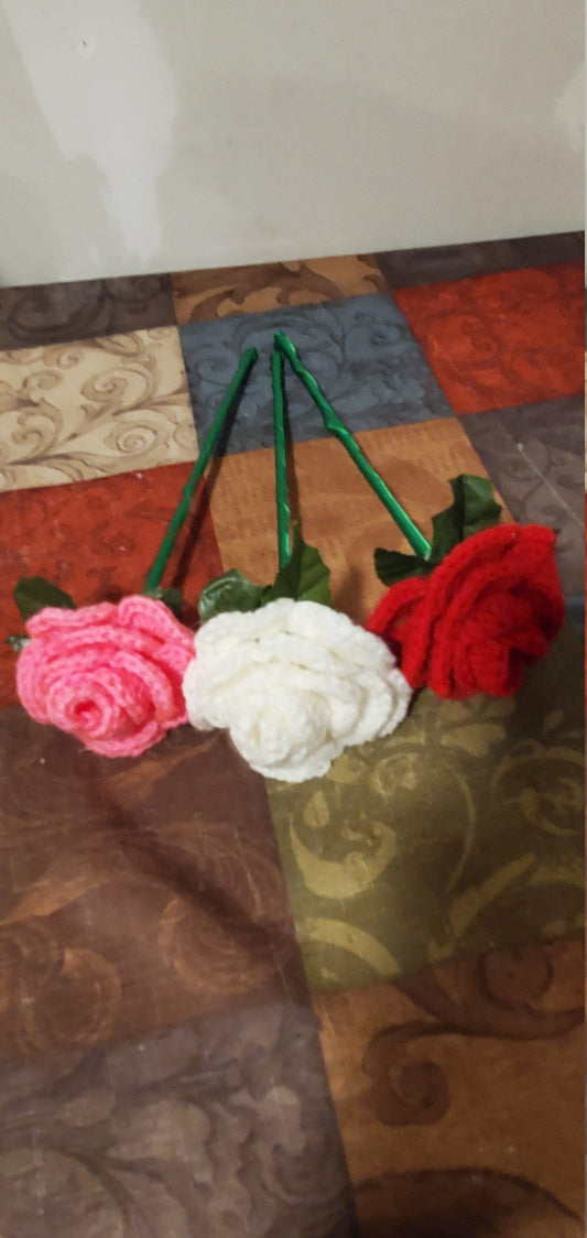 Crochet Rose- Valentine's Day