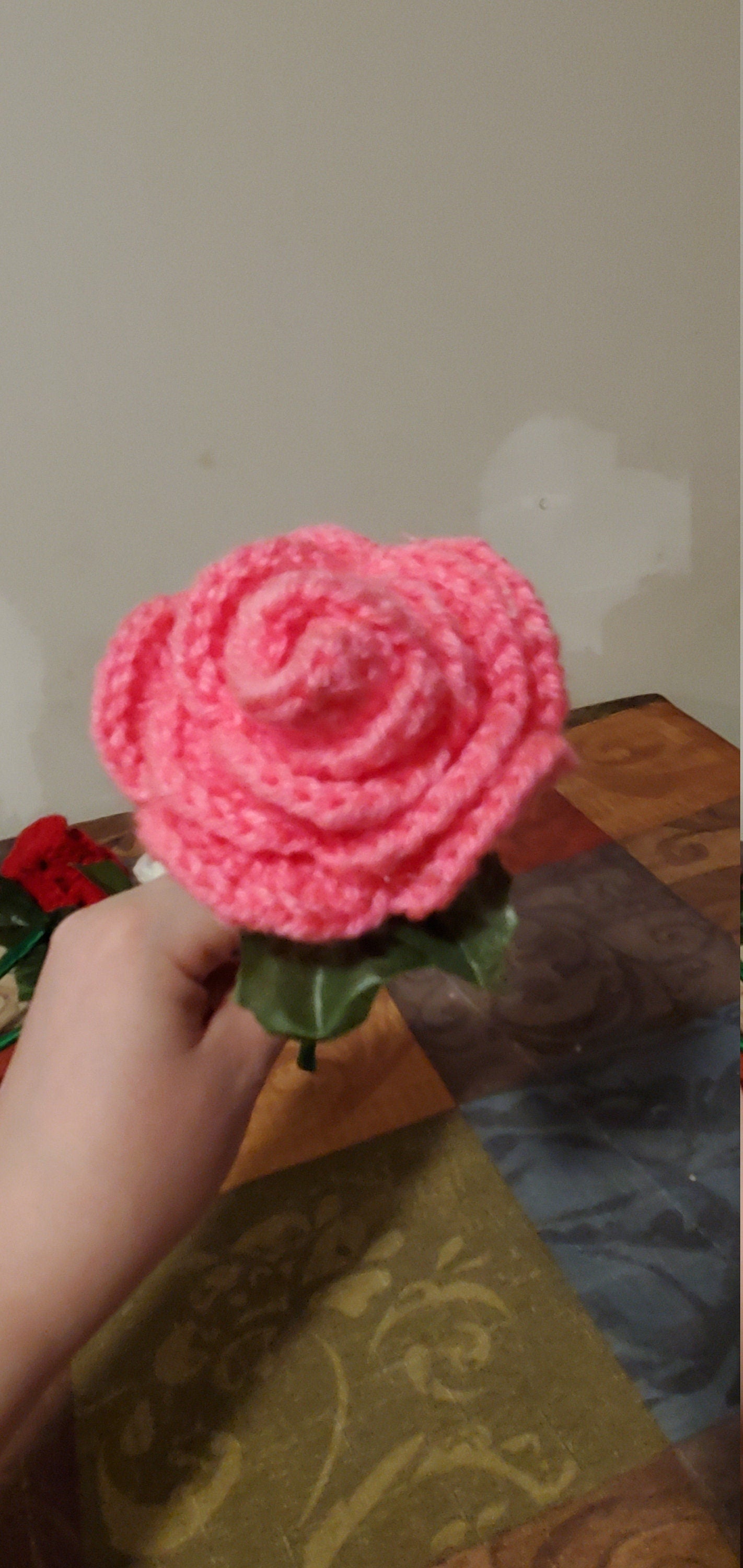 Crochet Rose- Valentine's Day