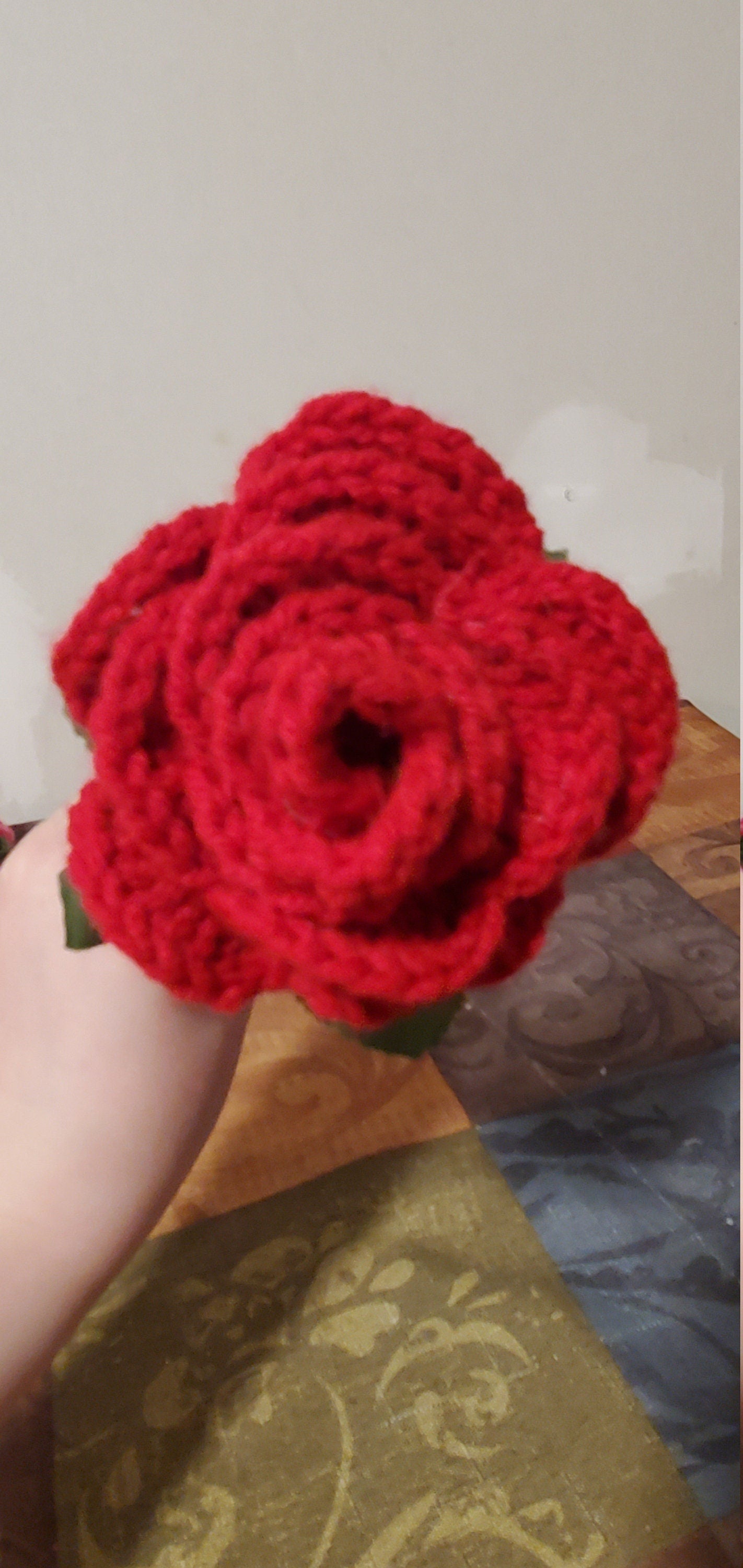 Crochet Rose- Valentine's Day