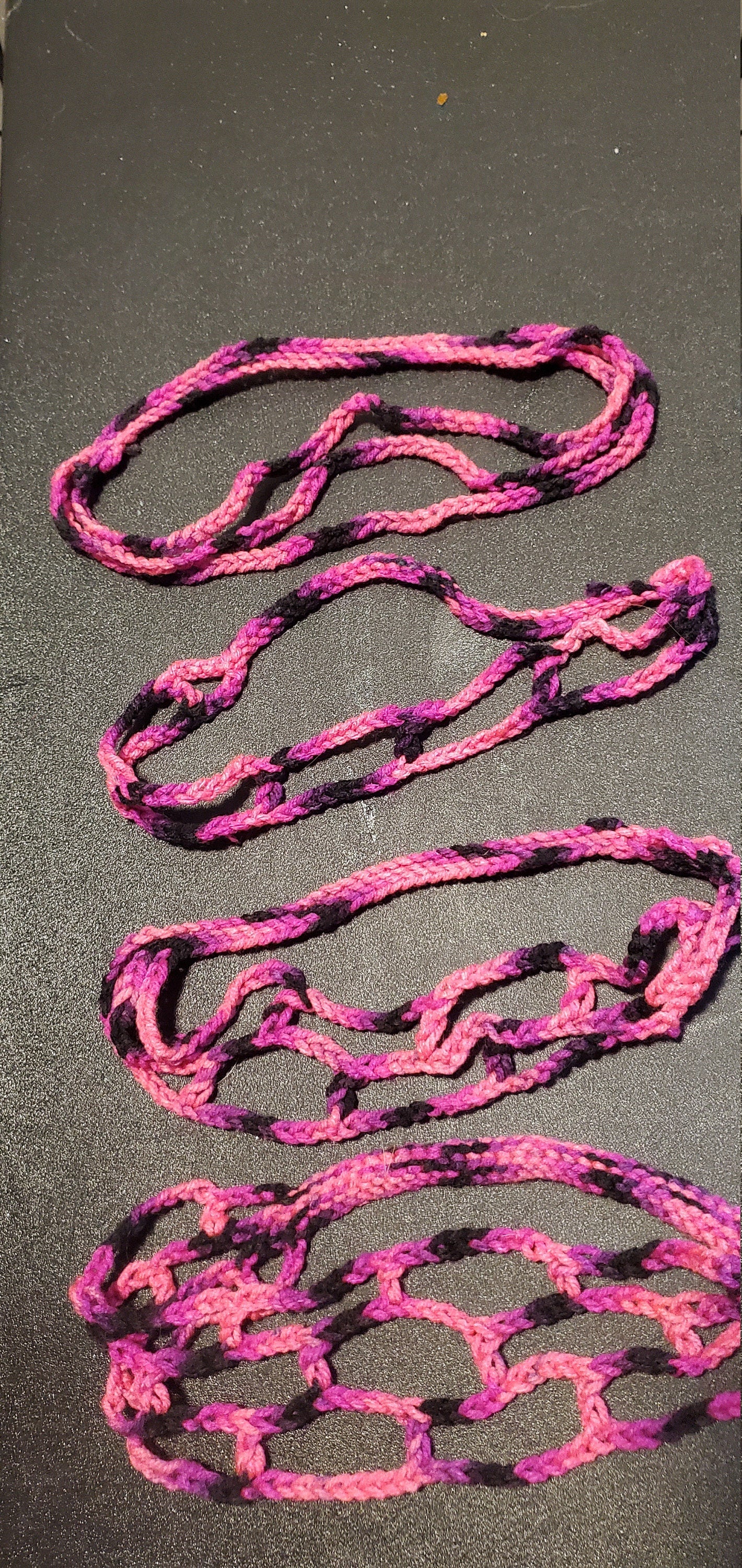 Crochet Headband- Panther Pink