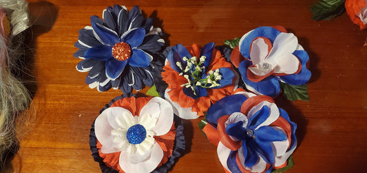 Frankenstein Flower Clips- 4th of July