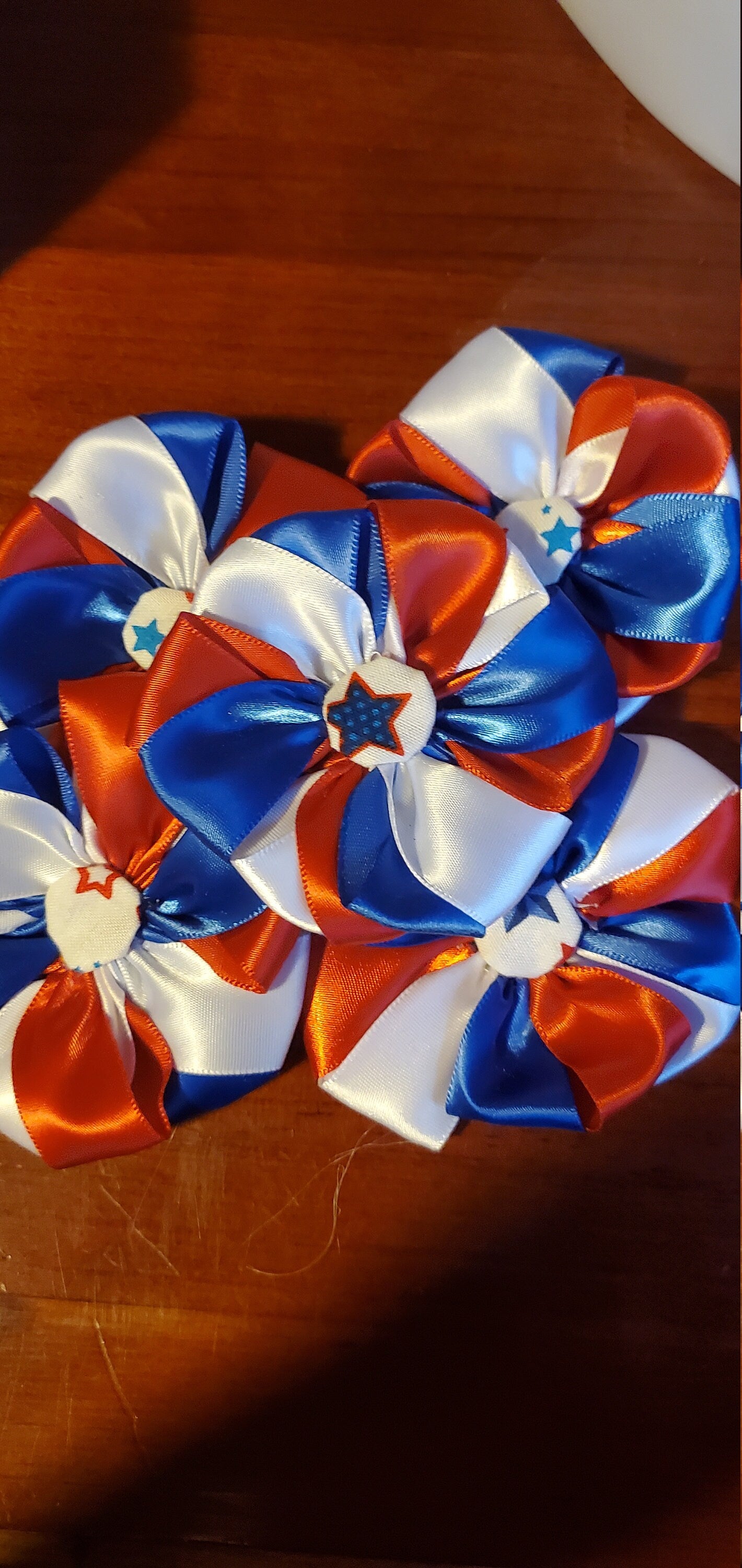 Ribbon Flowers- 4th of july