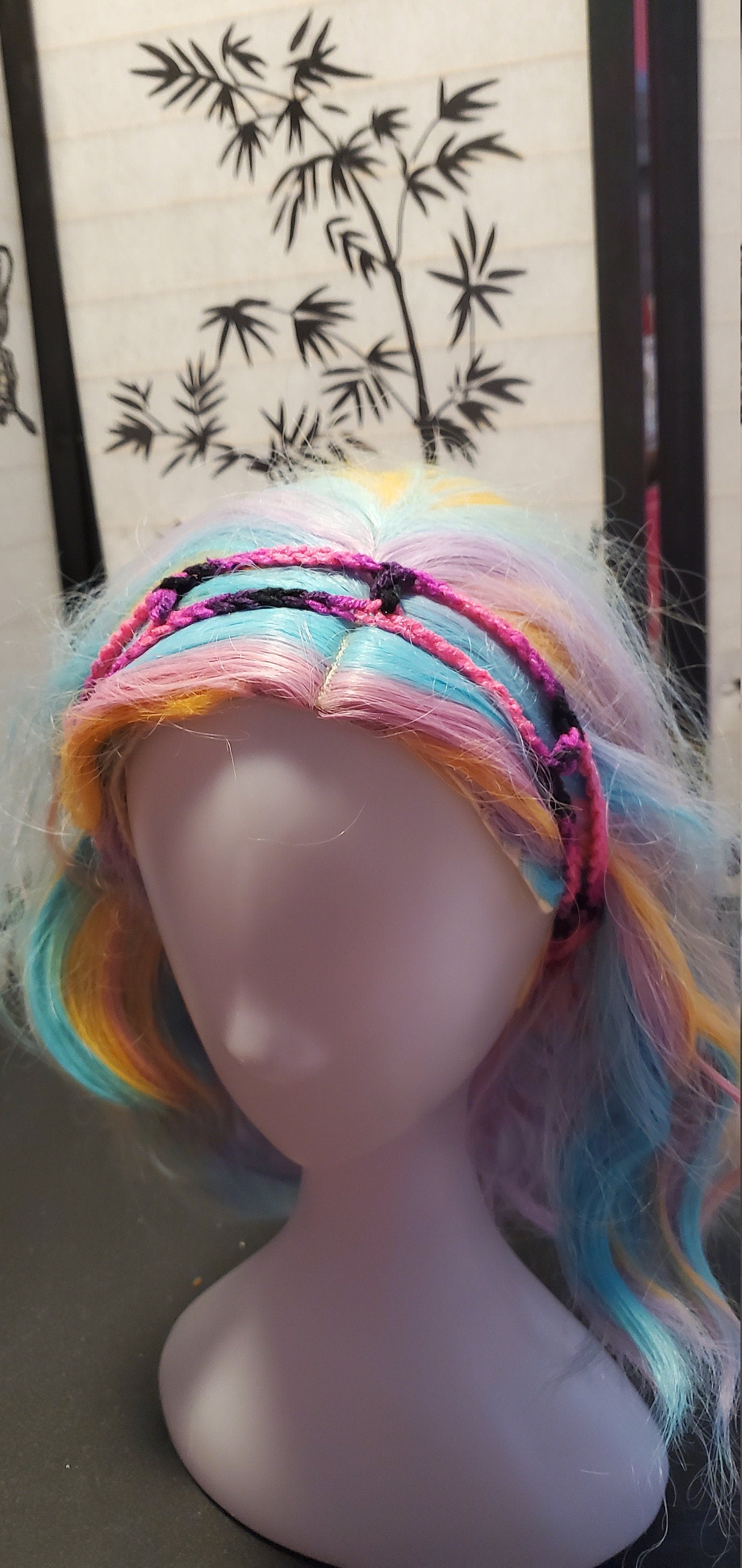 Crochet Headband- Panther Pink