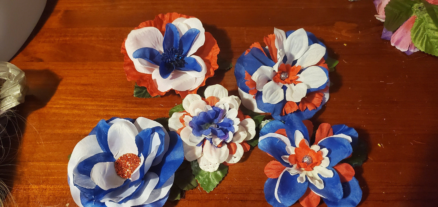 Frankenstein Flower Clips- 4th of July