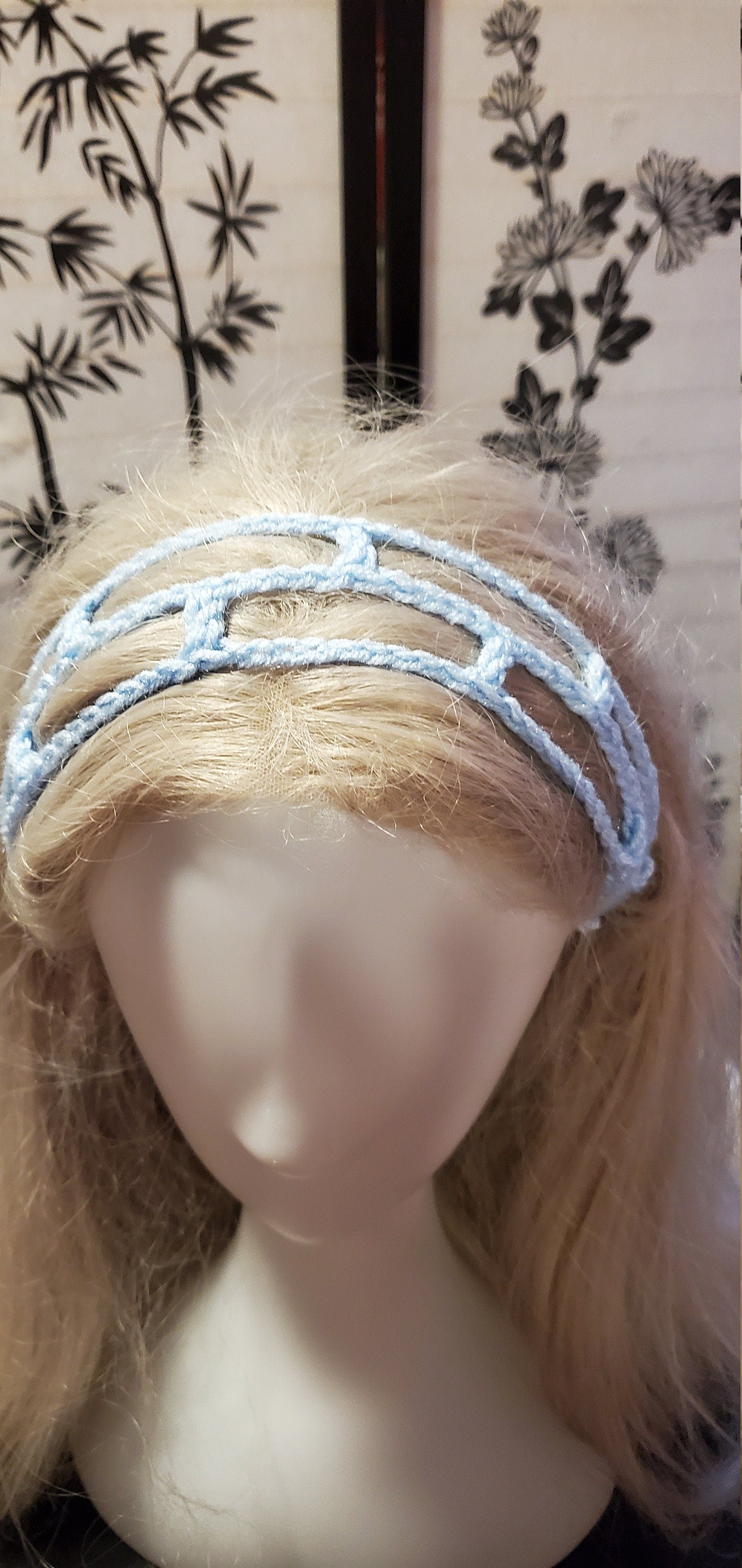 Crochet Headband- Light Blue