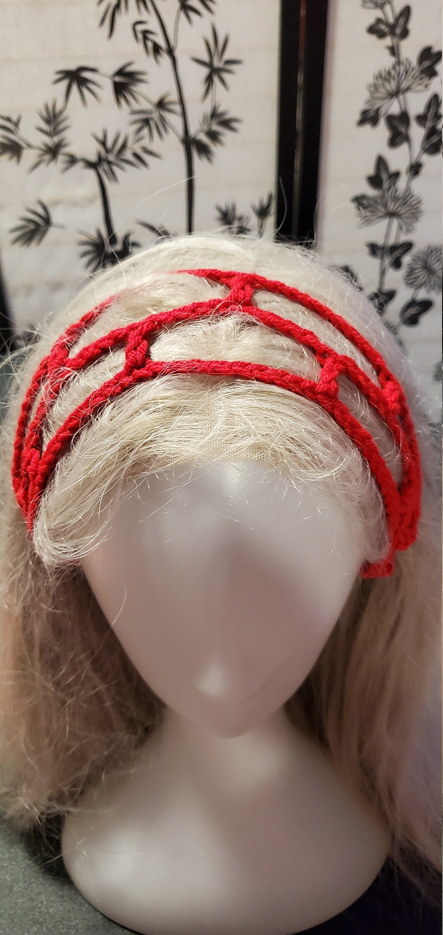 Crochet Headband- Red