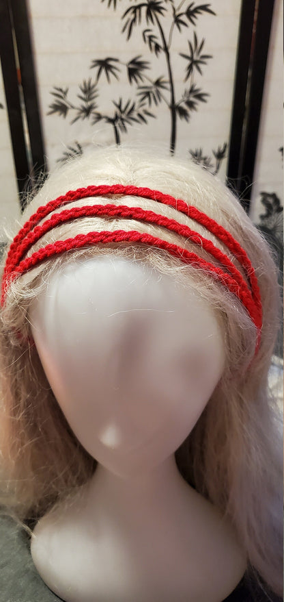 Crochet Headband- Red