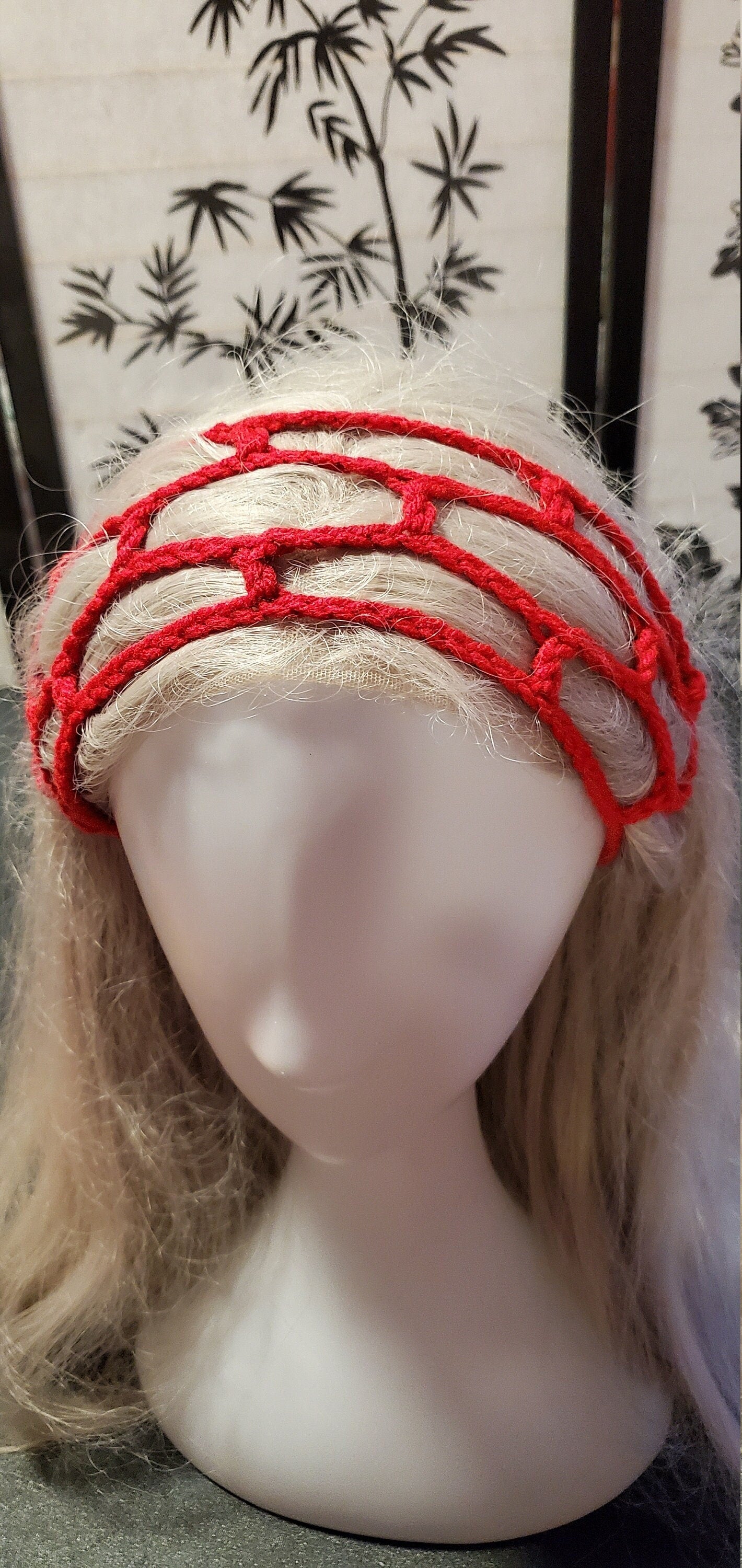 Crochet Headband- Red