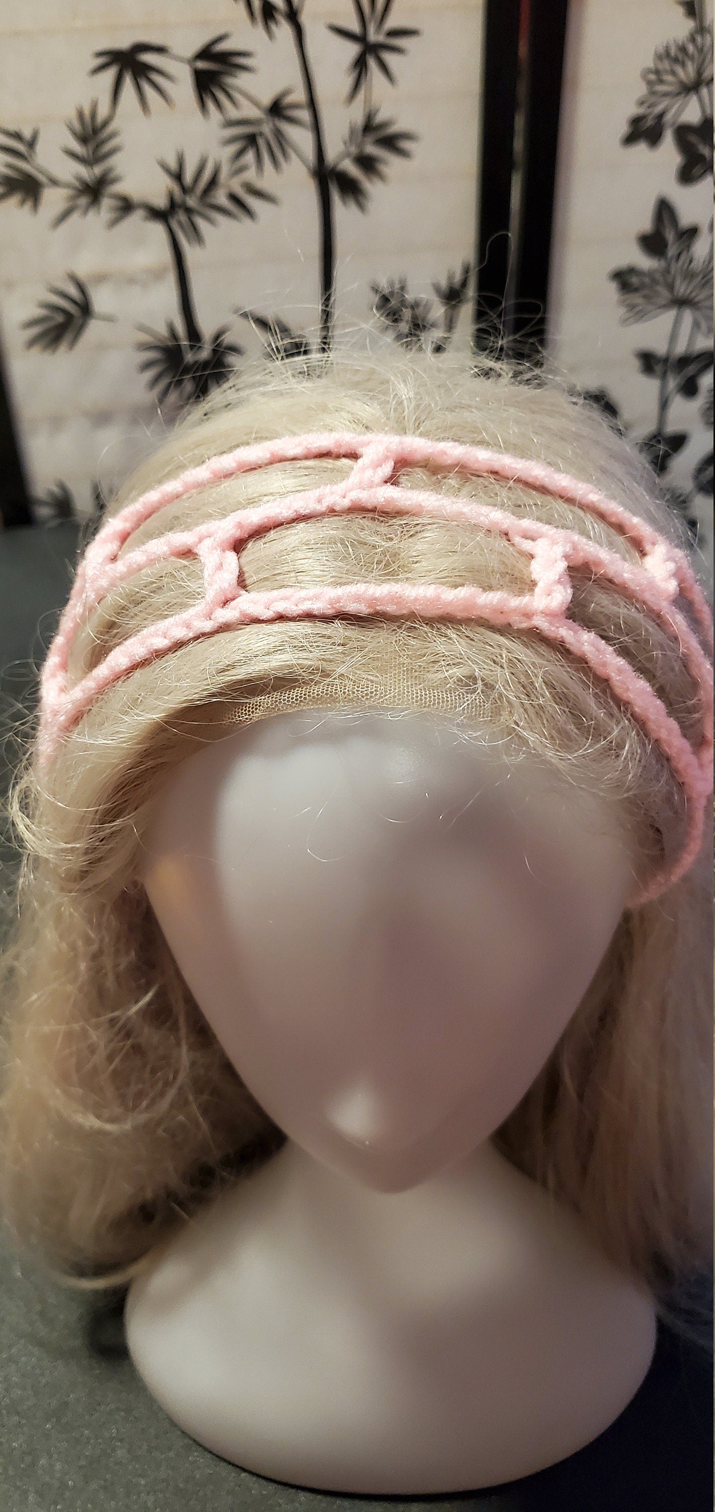 Crochet Headband- Light Pink