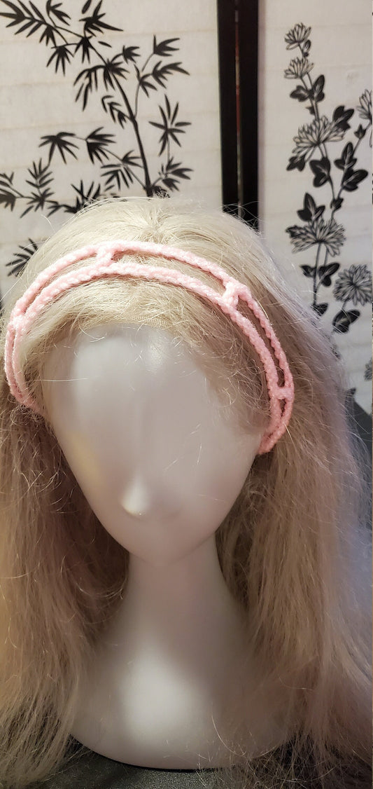 Crochet Headband- Light Pink