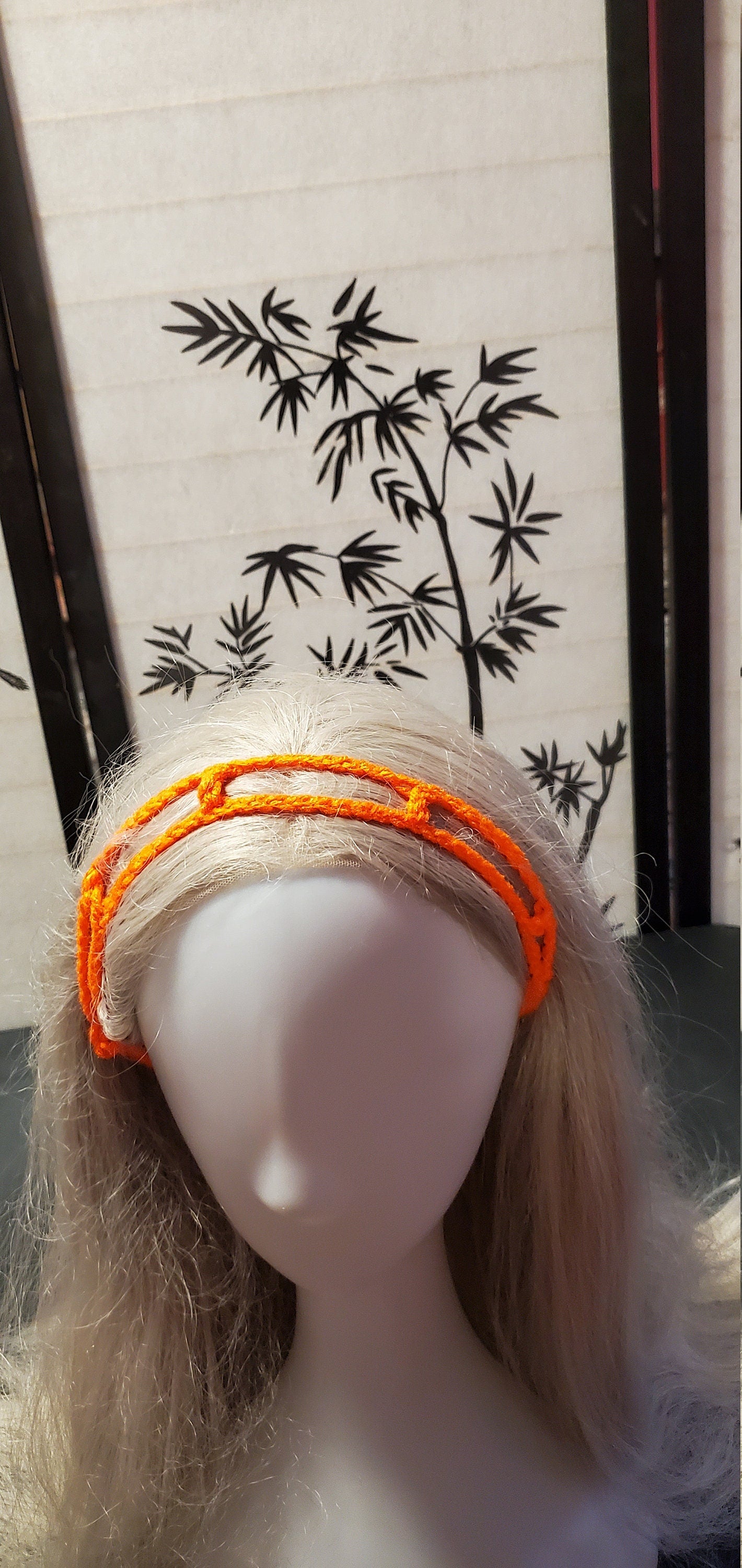 Crochet Headband- Orange