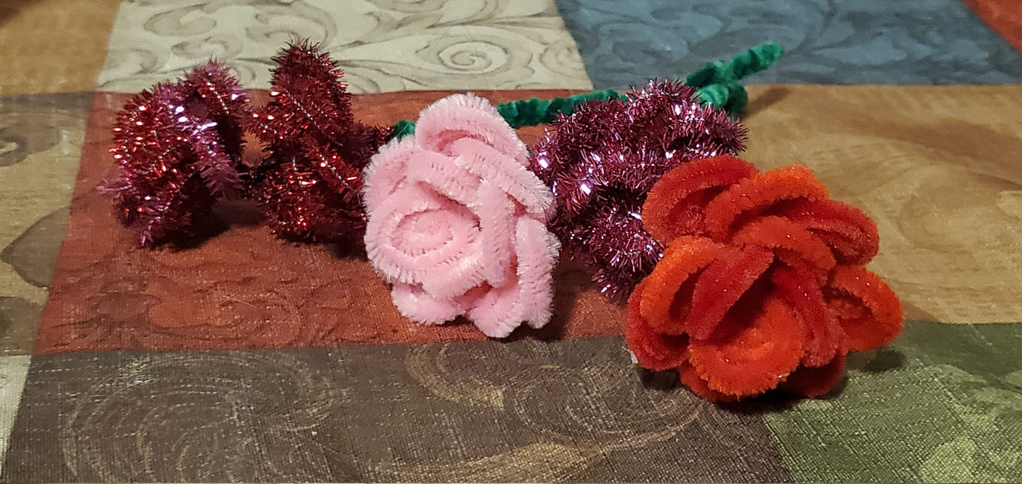 Chenille Stem Roses